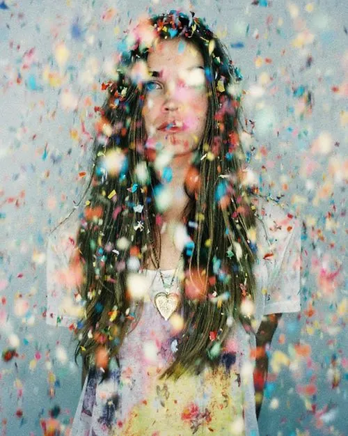 Confetti Portrait, maximalist, playful, vibrant