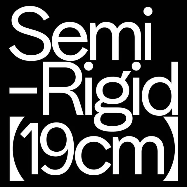 Semi-Rigid 19cm Typographic Specimen, minimal, monochrome, dark