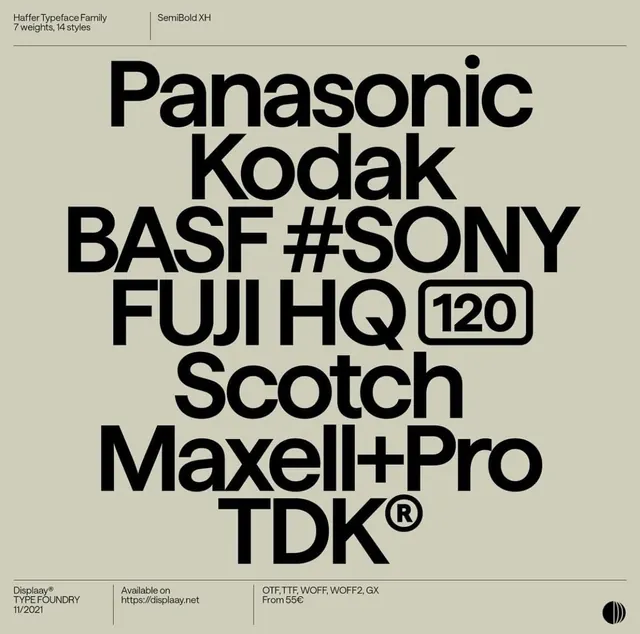 Retro Tech Brand Typography Layout
