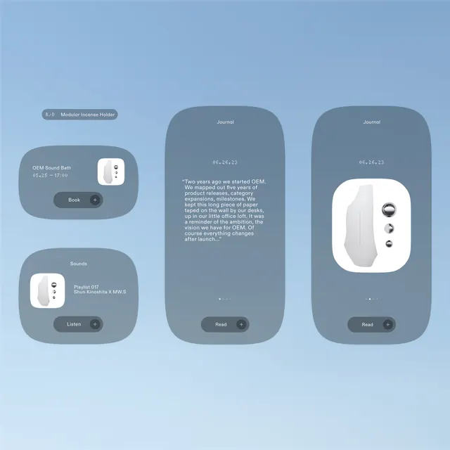 Mobile App UI Concept, minimal, corporate-clean, light