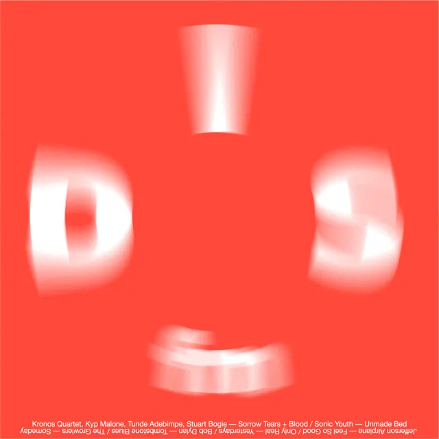 Motion Blur Typography on Red, brutalist, maximalist, vibrant