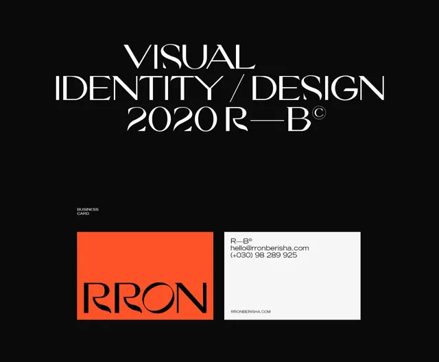 Visual Identity Design 2020, minimal, swiss, dark