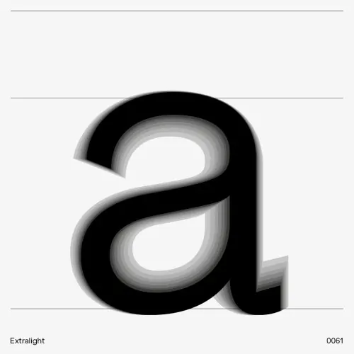 Abstract Letterform Study, minimal, geometric, monochrome