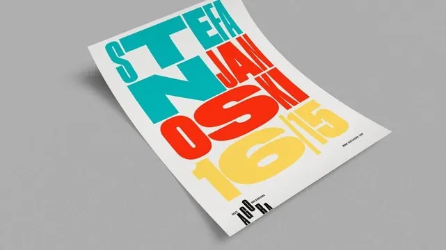 Typography Poster Design, brutalist, neo-brutalist, vibrant