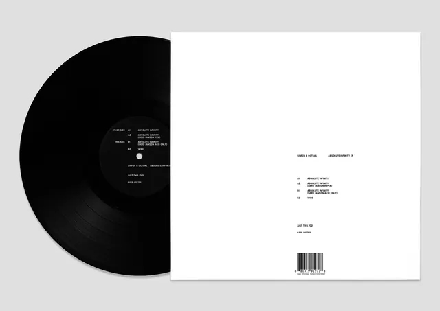 Vinyl Record Mockup, minimal, corporate-clean, monochrome