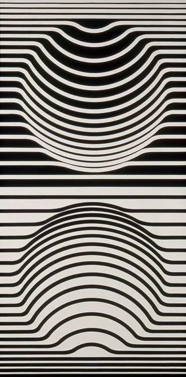 Concentric Wave Pattern, minimal, geometric, monochrome