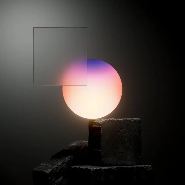 Abstract Sphere and Geometric Composition, abstract, minimal, dark