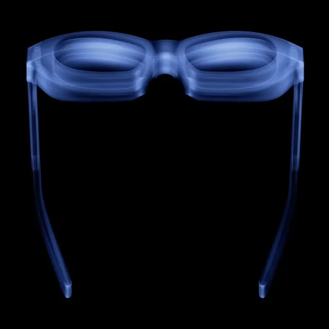 Blue Translucent Eyewear Render