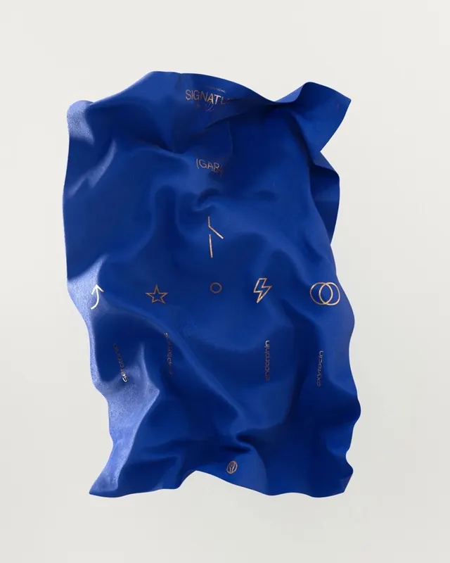 Abstract Blue Fabric Graphic, abstract, 3d-render, vibrant