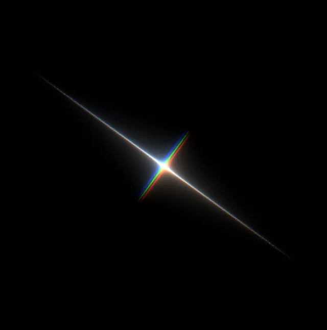 Prismatic Light Streak, minimal, geometric, dark