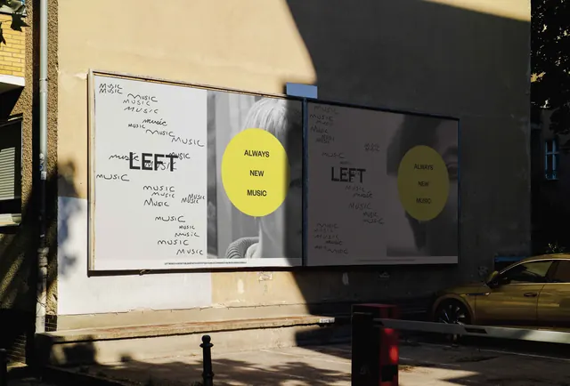 Outdoor Advertising Mockup, minimal, swiss, light
