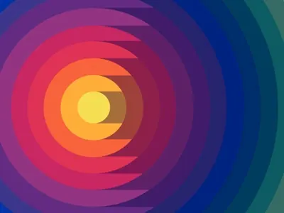 Concentric Geometric Gradient, geometric, abstract, vibrant