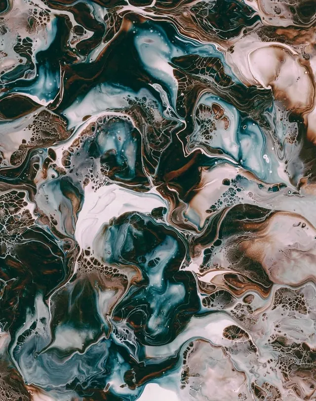 Abstract Fluid Marble Texture, organic, abstract, high-contrast
