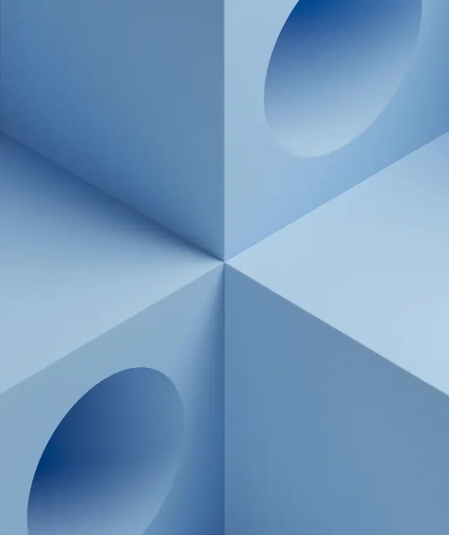 Blue Geometric Abstract Composition, geometric, minimal, cool