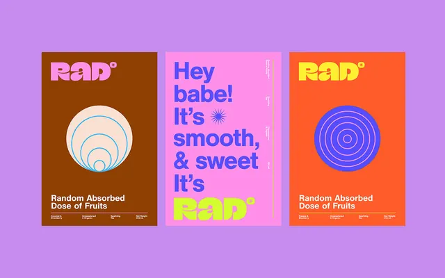 RAD Identity System, neo-brutalist, playful, vibrant