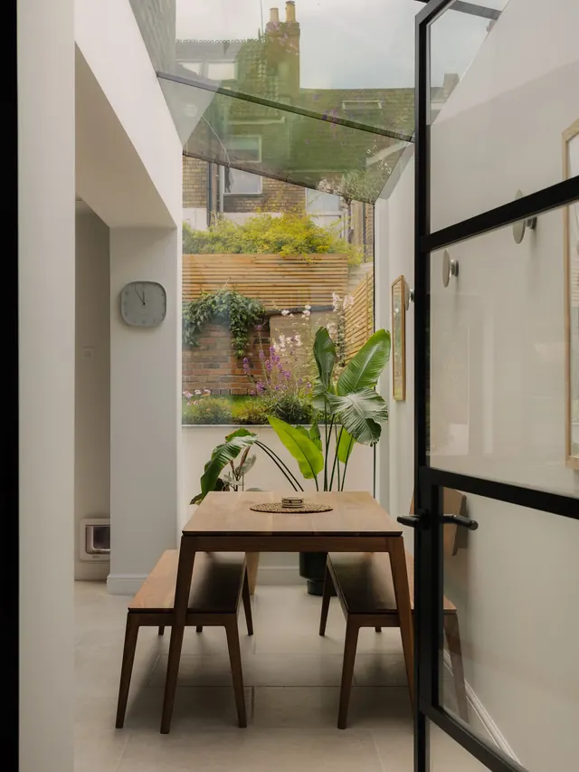 Modern Interior with Garden View, minimal, light-mode, light