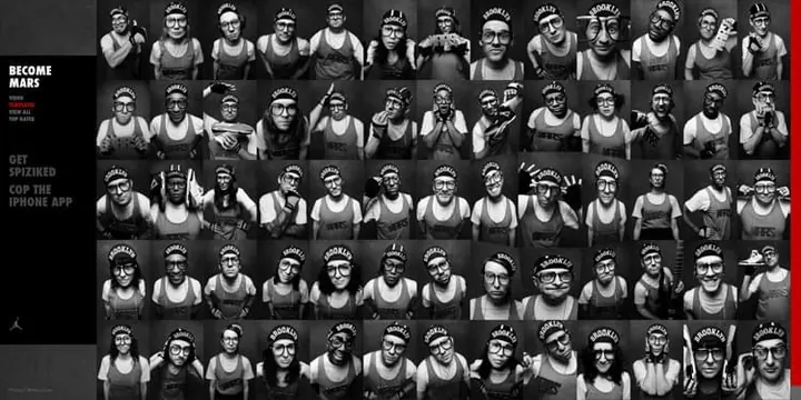 Grid of Portraits, minimal, photographic, monochrome