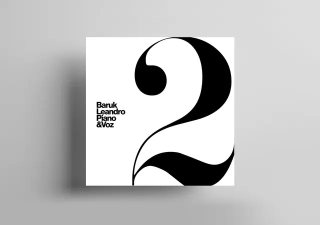 Abstract Number Two Graphic, minimal, swiss, monochrome