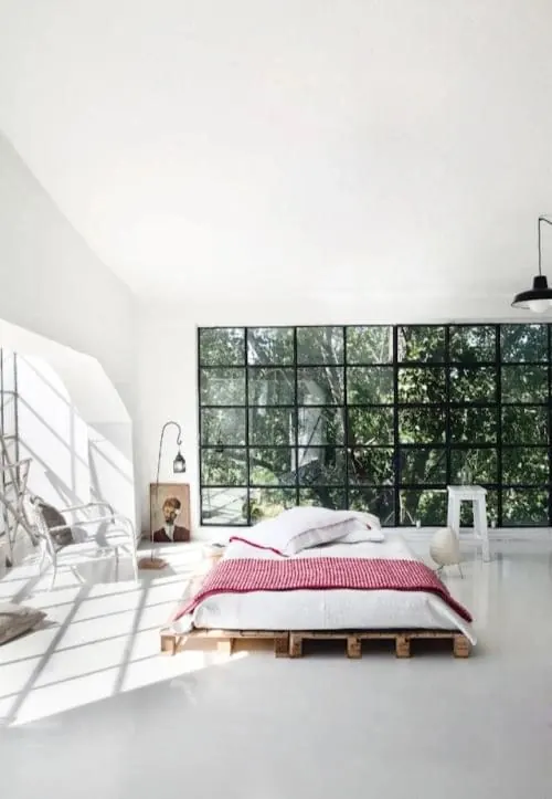Minimalist Bedroom Interior, minimal, light-mode, light