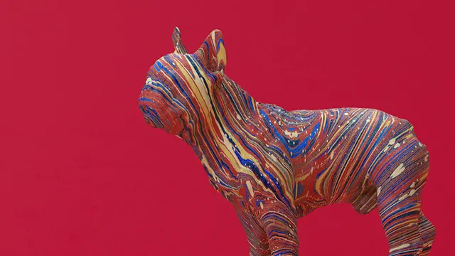 Abstract 3D Horse Sculpture, 3d-render, abstract, vibrant