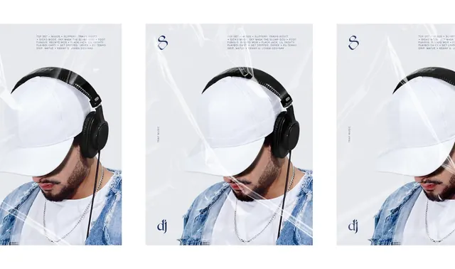 Headphones Product Mockup, minimal, technical, light