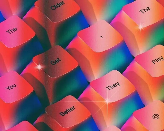 3D Isometric Text Blocks, gradient-heavy, 3d-render, vibrant