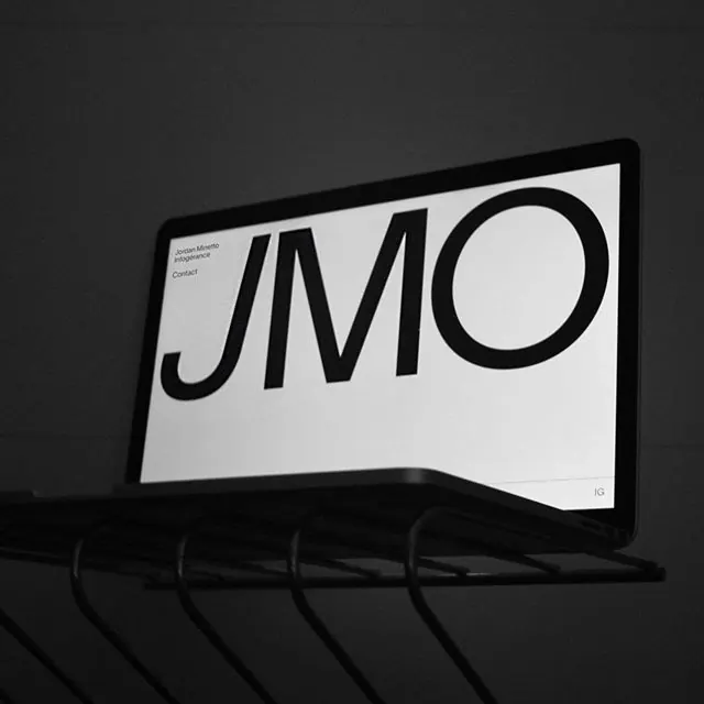 JMO Wordmark Mockup, minimal, monochrome, monochrome
