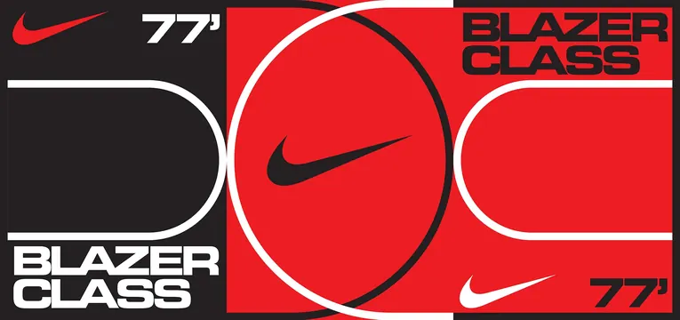 Blazer Class Identity System, neo-brutalist, geometric, high-contrast