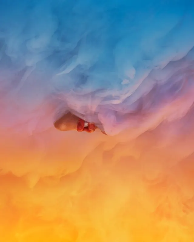 Abstract Smoke Cloud, organic, gradient-heavy, vibrant