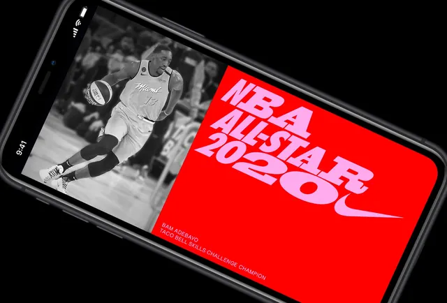 Nike Mega Mutation Mockup, neo-brutalist, high-contrast