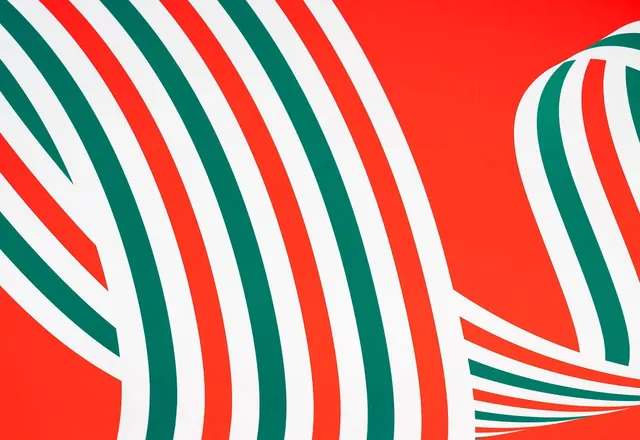 Abstract Red and Green Stripes