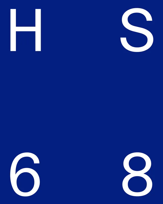 Blue Grid Typography Layout, minimal, swiss, high-contrast