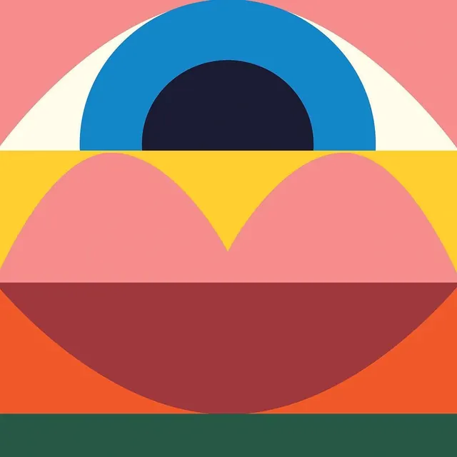 Abstract Geometric Composition, geometric, flat, vibrant