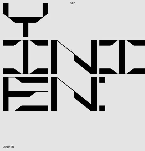 Geometric Typographic Composition, brutalist, minimal, monochrome