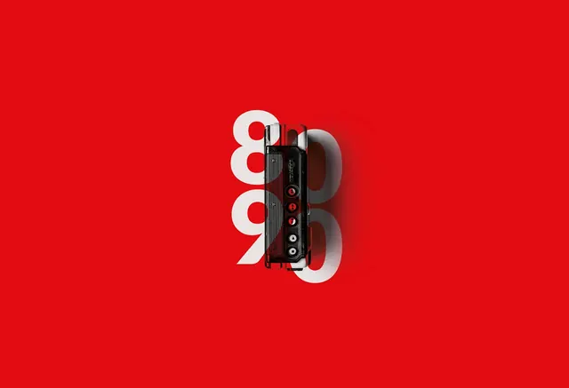 Red and White Abstract Graphic