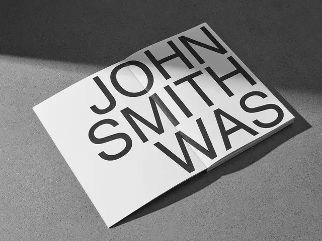 John Smith Was Typography Mockup, minimal, swiss, monochrome