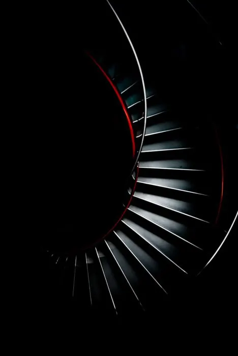 Abstract Circular Motion Graphic, minimal, geometric, dark