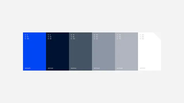 Monochromatic Blue Gradient Identity, minimal, geometric, monochrome