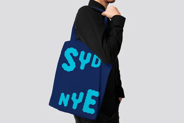 Sydney Avenue Tote Bag, minimal, flat, high-contrast
