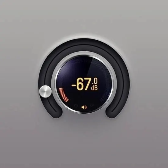 Digital Audio Level Meter, minimal, technical, dark