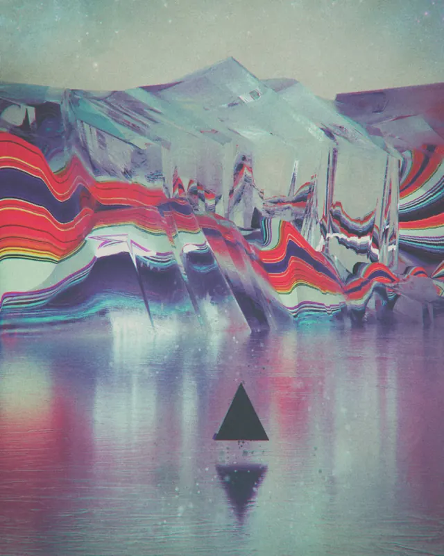 Abstract Fluid Landscape, abstract, gradient-heavy, vibrant