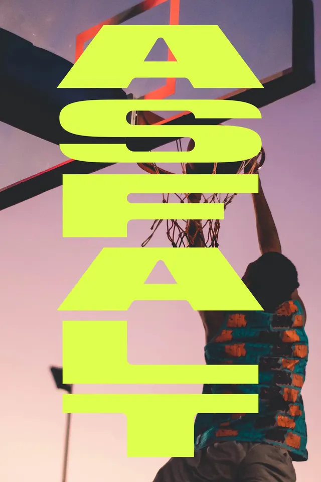 Abstract Typography and Figure Composition, brutalist, neo-brutalist, vibrant