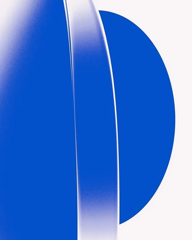 Blue Geometric Abstract Graphic, minimal, geometric, vibrant