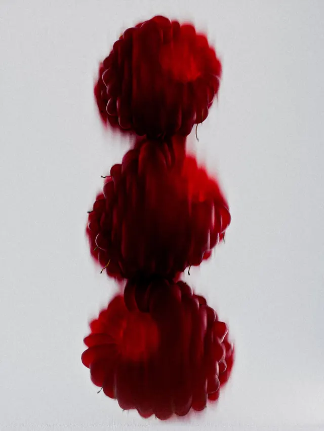 Abstract Red Paint Strokes, organic, minimal, high-contrast