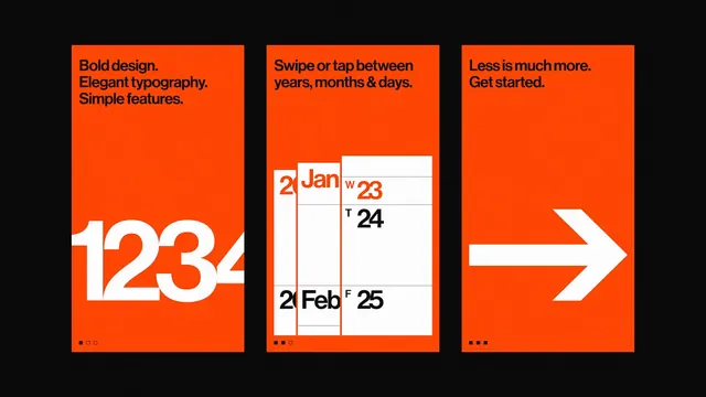 Bold Typography and Geometric Layout, minimal, geometric, vibrant