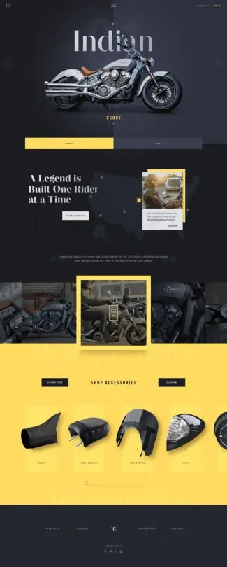Indian Motorcycle Brand Identity, minimal, editorial, dark