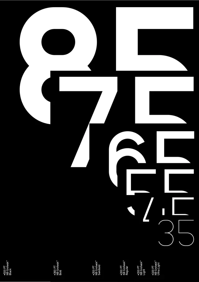 Abstract Geometric Typography Composition, brutalist, minimal, monochrome