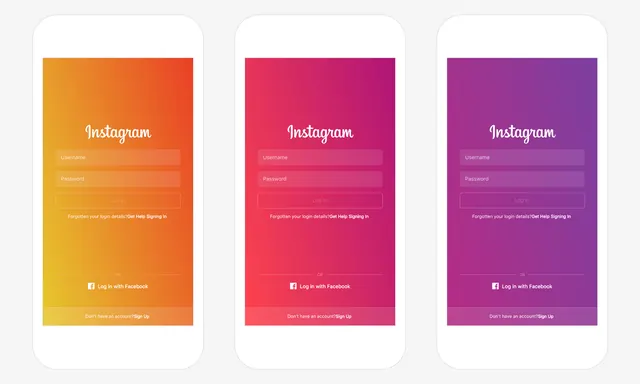 Instagram Gradient Identity Mockup, gradient-heavy, minimal, vibrant