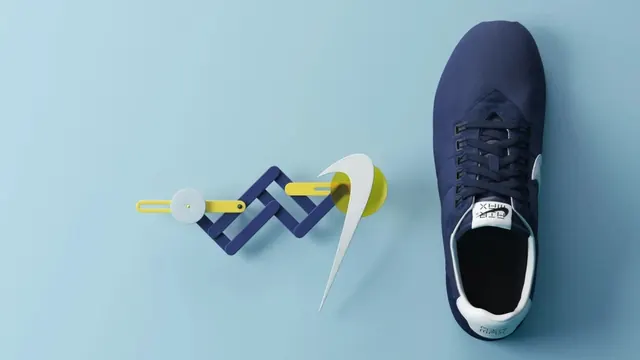 Abstract Graphic and Sneaker Composition, minimal, flat, light
