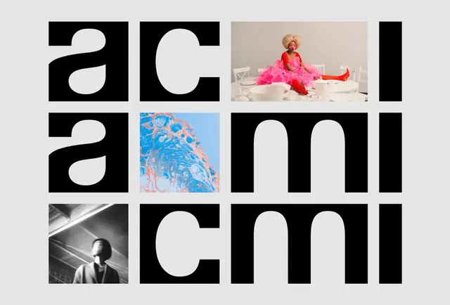 Abstract Typography Grid, brutalist, minimal, monochrome